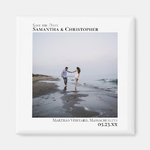 Künstlerische Minimalistische Hochzeit rettet das Magnet