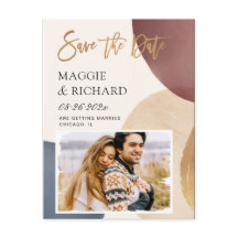 Künstlerische Moderne Abstrakte Save the Date Post