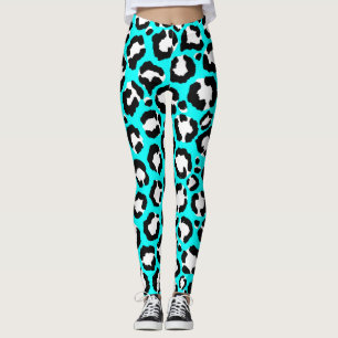 Künstlerische moderne Cyclablau-Leopard-Tierdruckm Leggings