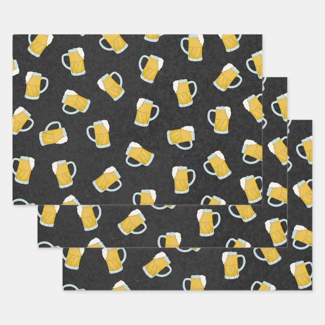 Künstlerische, moderne, gelbe Biersteine Geschenkpapier Set (Set)