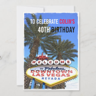 Künstlerische Moderne Las Vegas Moderne Geburtstag Einladung
