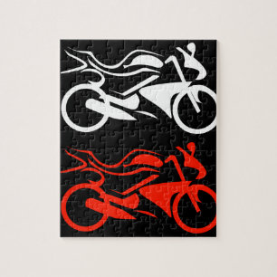 Künstlerische Motorradgraphik Puzzle
