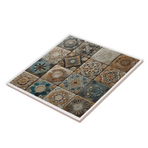 Künstlerische Muster auf Keramik Fliesen