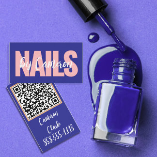 Künstlerische Nageldesignerin Lila Hintergrund Sch Visitenkarte