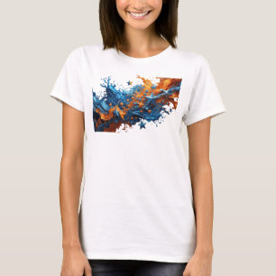 Künstlerische Navy STERNE AM HIMMEL Künstlerisches T-Shirt