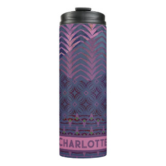 Künstlerische Navy und Pink in Infinity Star indiv Thermosbecher