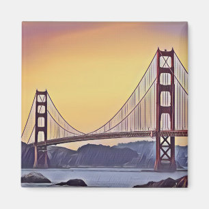 Künstlerische Neuauflage der Golden Gate Bridge Magnet