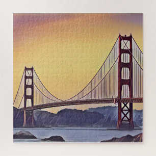 Künstlerische Neuauflage der Golden Gate Bridge Puzzle