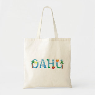 Künstlerische Oahu Hawaii Wortart Tasche