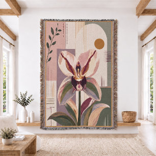 Künstlerische Orchidee Webdecke Decke