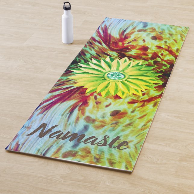 Künstlerische Paint Strokes Gem Blume Yogamatte (Beispiel)