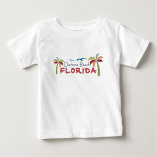 Künstlerische Palmen Daytona Beach Florida Baby T-shirt