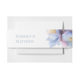 Künstlerische Pastell-Botanische Blumen Hochzeit Einladungsbanderole