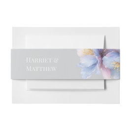 Künstlerische Pastell-Botanische Blumige Hochzeit Einladungsbanderole