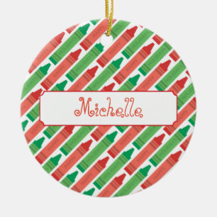 Künstlerische Personalisierte Rot- und Grünkrebse Keramikornament