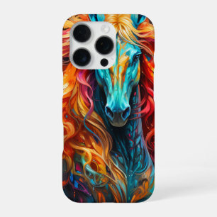 Künstlerische Pferd-Handyhülle iPhone 16 Pro Hülle