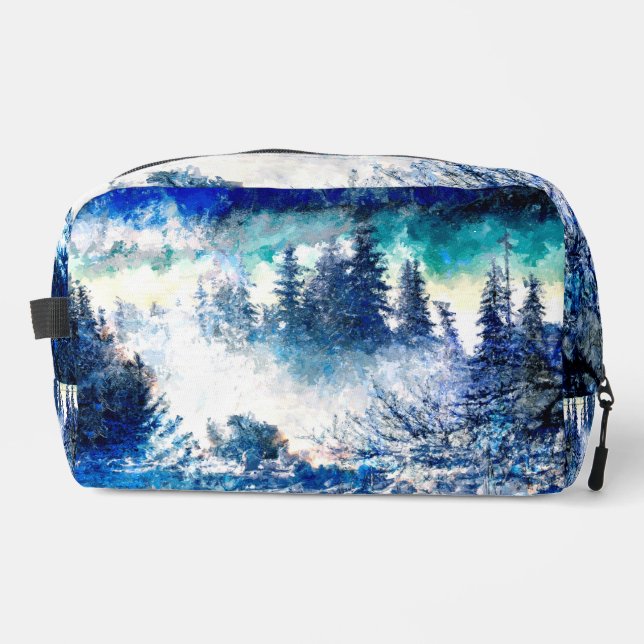 Künstlerische Pine Snowstorm Malerei Waschbeutel (Vorderseite)