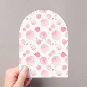 Künstlerische rosa Blasen Acryl-Einladung Acryleinladungen