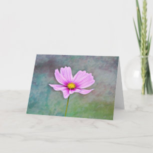 Künstlerische rosa Blume Art Note Card Karte
