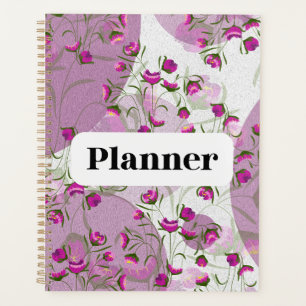 Künstlerische rosa und violette Blumengarten-Ästhe Planer