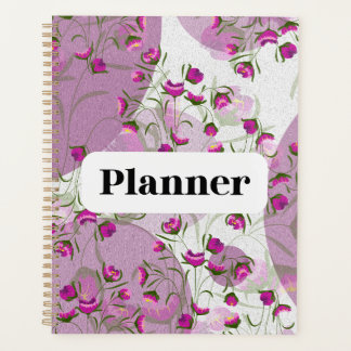 Künstlerische rosa und violette Blumengarten-Ästhe Planer