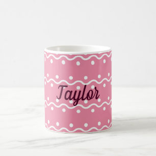Künstlerische Rosa und Weiß Tasse