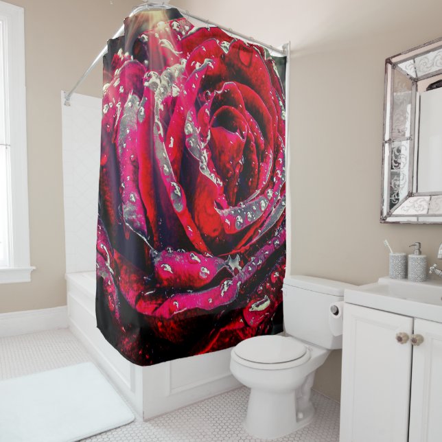 Künstlerische Rose Duschvorhang (Beispiel)