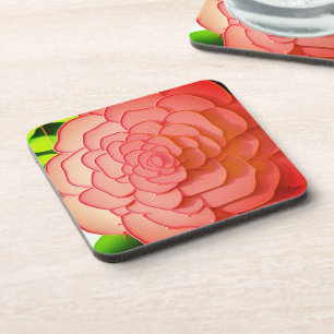 Künstlerische Rose Getränkeuntersetzer