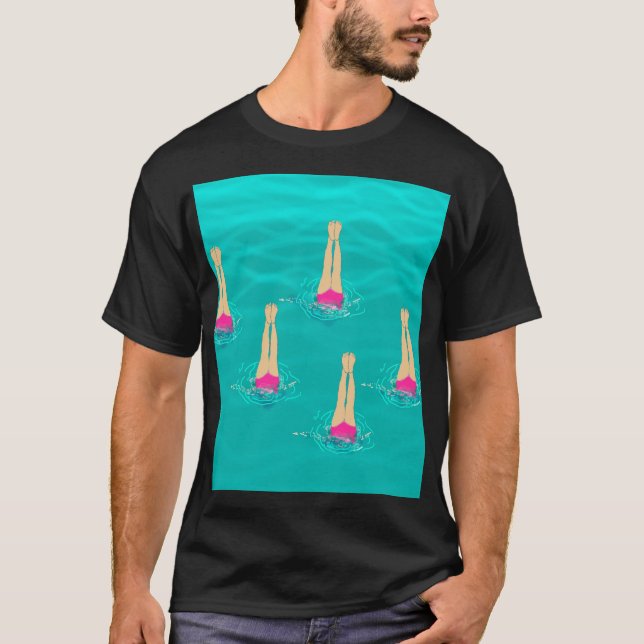 Künstlerische Schwimmer - Schwimmen unter Wasser T-Shirt (Vorderseite)