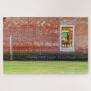 Künstlerische Sicht auf eine Wand mit Tür, Venedig Puzzle