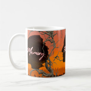 Künstlerische Silhouette "Erinnerung" Vintage-Ästh Kaffeetasse