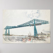 Künstlerische Skizze der Middlesbrough Transporter