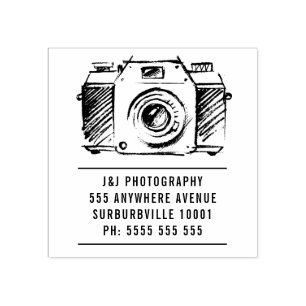 Künstlerische SLR-Filmkamera Fotograf Gummi-Brief Gummistempel