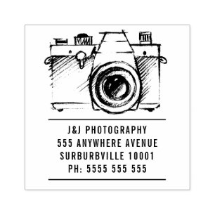 Künstlerische SLR-Filmkamera Fotograf Gummi-Brief Gummistempel
