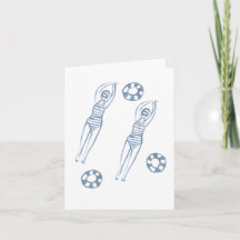 Künstlerische Snychro Schwimmer Blaue Illustration