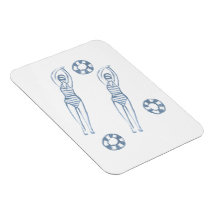 Künstlerische Snychro Schwimmer Blaue Illustration