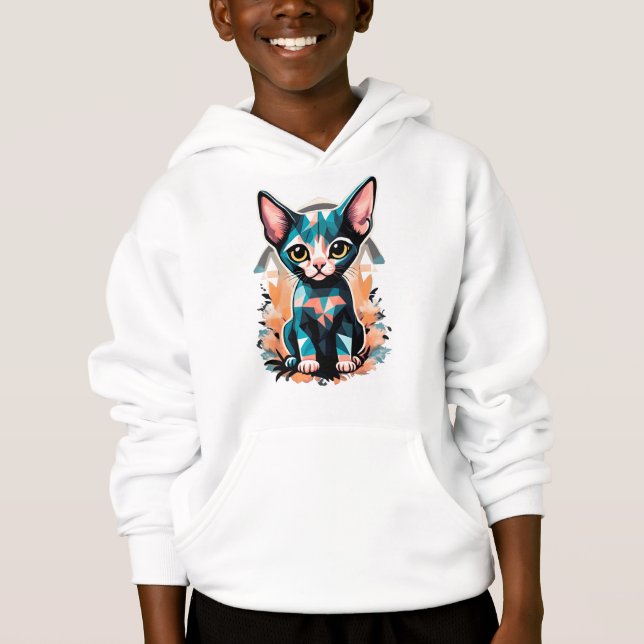 Künstlerische Sphynx Hoodie (Vorderseite)