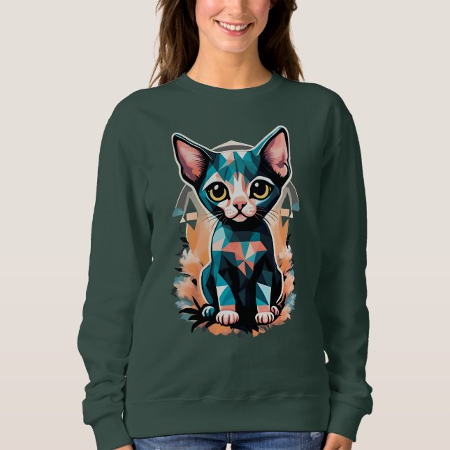 Künstlerische Sphynx Sweatshirt (Vorderseite)