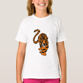 Künstlerische Stalking Tiger Art T-Shirt