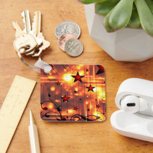 Künstlerische Sterne Schlüsselanhänger