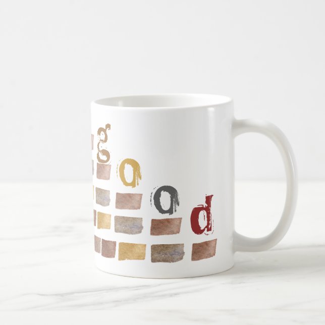 Künstlerische Tasse in den Erdton-Farben (Rechts)