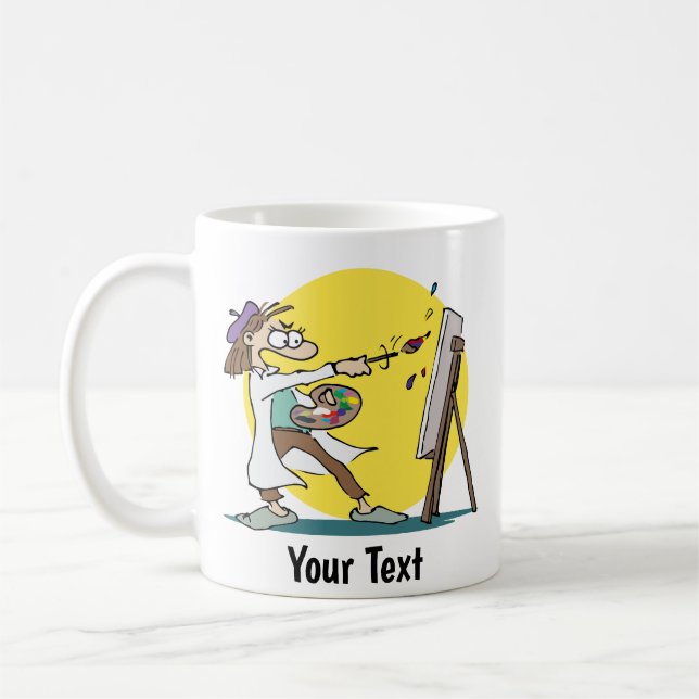 Künstlerische Tasse - Meisterwerk im Fortschritt (Links)