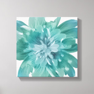 Künstlerische Teal-Bloom Premium Leinwand-Wandkuns Leinwanddruck