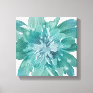 Künstlerische Teal-Bloom Premium Leinwand-Wandkuns Leinwanddruck