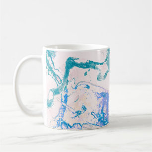 Künstlerische Textur. Helle violette Grenze. Viole Kaffeetasse