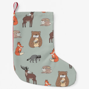 Künstlerische tropische Blumen, vintage nahtlos. Kleiner Weihnachtsstrumpf