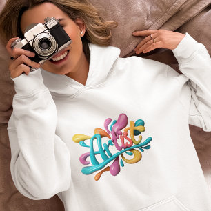 Künstlerische Typografie, farbenfroh, modern, stil Hoodie