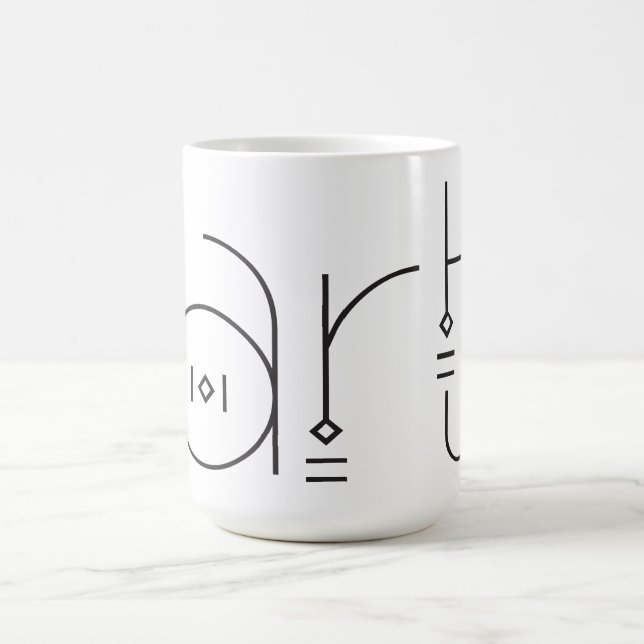 Künstlerische Typografie Kaffeetasse (Mittel)