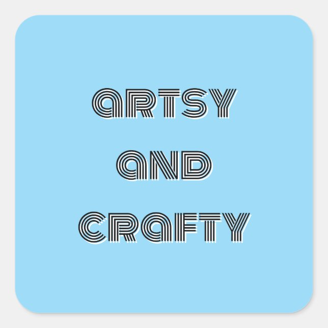 künstlerische und kunstvolle Aufkleber, kunst und  Quadratischer Aufkleber (Vorderseite)