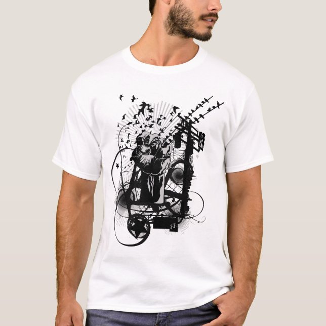 Künstlerische Urban Style Fist künstlerische Illus T-Shirt (Vorderseite)